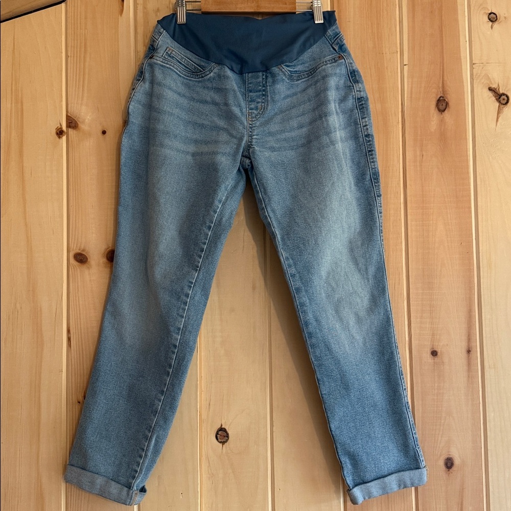 Signature by Levi Strauss Light Blue Boyfriend Maternity Jeggings